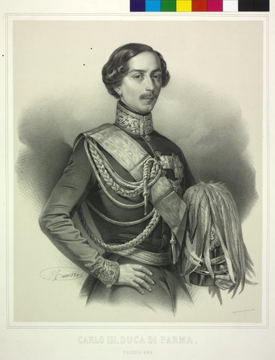 Parma Dükü Charles III (taş baskı) by Antoine Maurin
