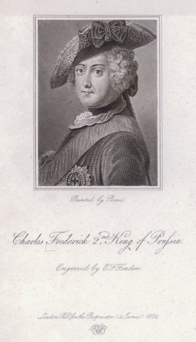 Büyük Frederick, Prusya Kralı (gravür) by Antoine Pesne