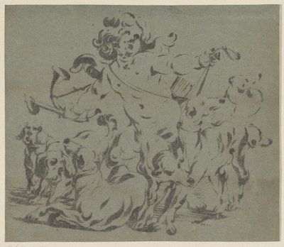 Köpeklerle bir avcı olarak aşk by Antoine Sallaert