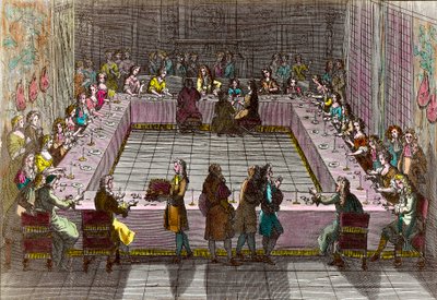 18. yüzyılda Kraliyet Piyango. Trouvain Antoine'ın gravürü (1656-1708) by Antoine Trouvain