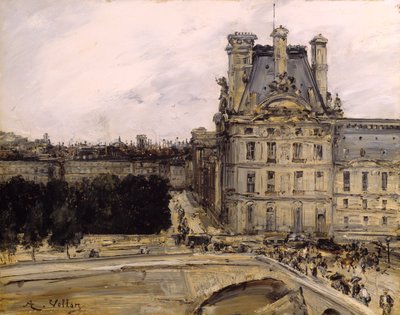 Louvre'un Bir Köşesi by Antoine Vollon