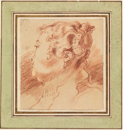 Kadın Başı Çalışması by Antoine Watteau