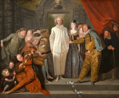 İtalyan Komedyenler by Antoine Watteau
