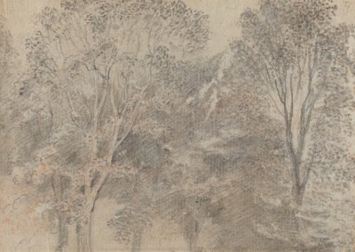 Ağaç tepeleri [verso] by Antoine Watteau
