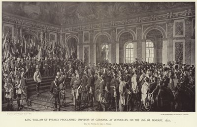 King William of Prussia proclaimed Emperor of Germany  by Anton Alexander von Werner