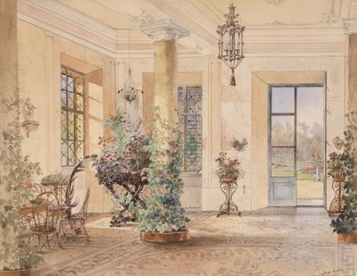 Küçük bir kalede Sala Terrena by Anton Altmann