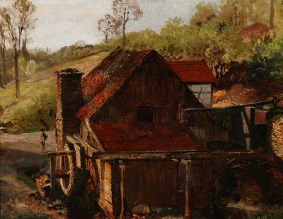Danca: Bag en Vandmølle Bir su değirmeninin arkasında by Anton Eduard Kieldrup
