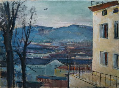 Salzburg akşam manzarası by Anton Faistauer