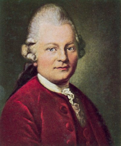 Gotthold Ephraim Lessing, Alman tiyatro yazarı ve filozof (renkli taşbaskı) by Anton Graff