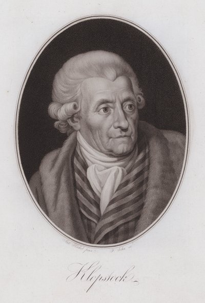 Friedrich Gottlieb Klopstock, Alman şair (gravür) by Anton Hickel
