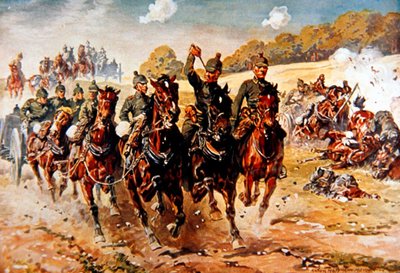Alman topçusu ateş altında dörtnala harekete geçti by Anton Hoffmann