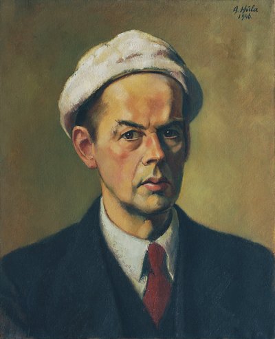 Beyaz Kapaklı Otoportre by Anton Hula
