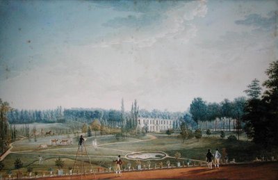 Chateau ve Ris-Orangis Parkı, c.1811 (kağıt üzerinde wc) by Anton Ignaz Melling