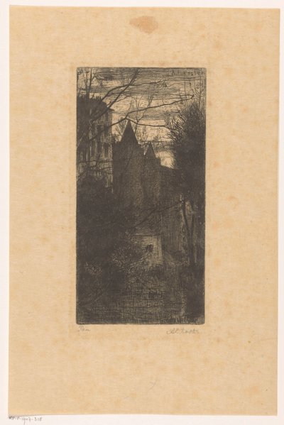 Alacakaranlıkta Pau Kalesi by Anton L. Koster (signed by artist)