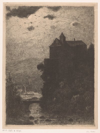 Bir uçurumun üzerinde kale by Anton L. Koster