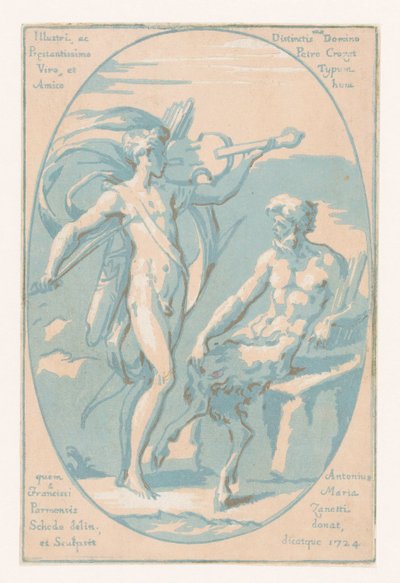 Apollo ve Marsyas arasındaki maç by Anton Maria I Zanetti