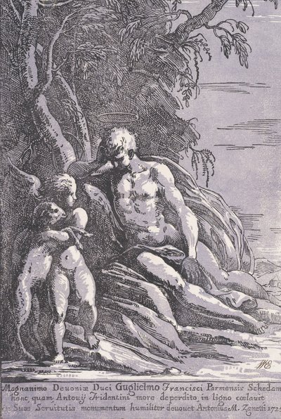 Çölde Aziz John, 1725. by Anton Maria Zanetti