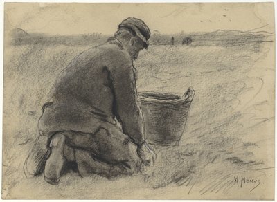 patates hasat makinesi by Anton Mauve