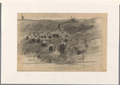 Koyun sürüsü ile çoban by Anton Mauve