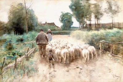eve doğru bağlı, by Anton Mauve