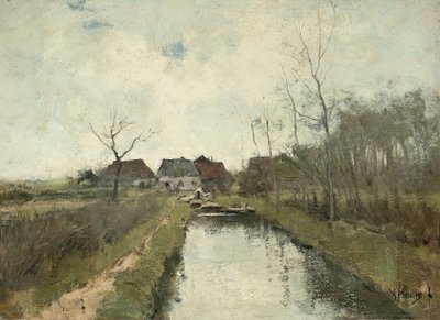 Bir hendekte ev by Anton Mauve