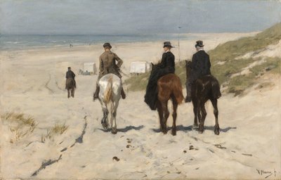 Sahilde Sabah Yolculuğu Morgenrit het strands langs by Anton Mauve