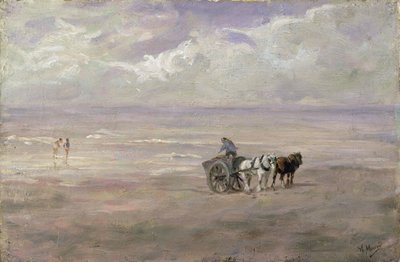 Sahilde (ahşap üzerine yağlıboya) by Anton Mauve