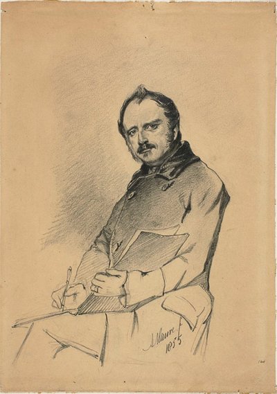 Yazan Bir Adamın Portresi by Anton Mauve