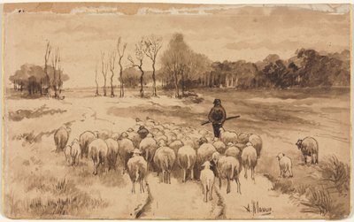 Sürüsüyle Çoban, c. 1870. by Anton Mauve