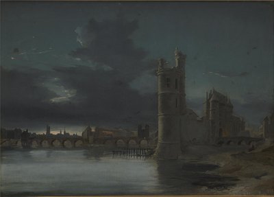 Tur St. Jacques ve Notre Dame, Paris. Akşam by Anton Melbye
