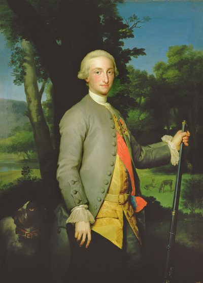 Charles de Bourbon (1748-1819) Asturias Prensi (tuval üzerine yağlı boya) by Anton Raphael Mengs