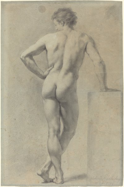 erkek çıplak çalışma by Anton Raphael Mengs