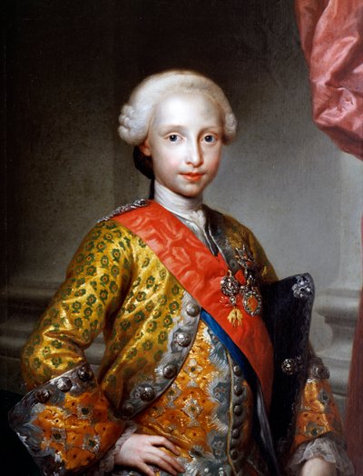 Antonio Pascual de Borbon y Wettin'in (Caserta) portresi by Anton Raphael Mengs