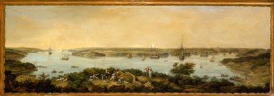 Mahon, Menorca limanının görünümü by Anton Schranz