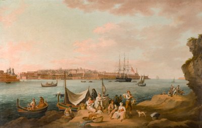 Liman Sahnesi, Malta (karttaki yağ) by Anton Schranz