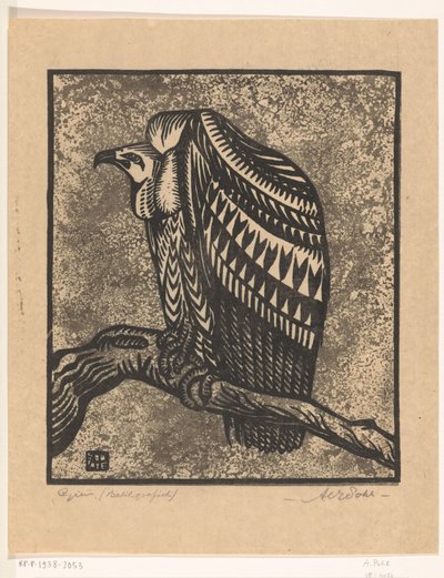 Gier (nesne üzerindeki orijinal başlık) by Anton Vincent Emanuel Pohl (signed by artist)