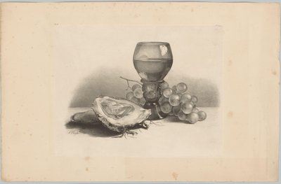 Cam, istiridye ve üzümlü natürmort Çiçek ve Meyve Çalışmaları (...) 3. bölüm (dizi adı) by Anton Weiss
