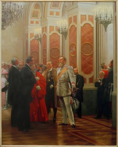Friedrich III. mahkeme topunda / Werner by Anton Alexander von Werner