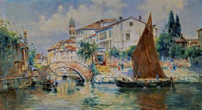 Venedik manzarası by Antonia Maria de Reyna Manescau