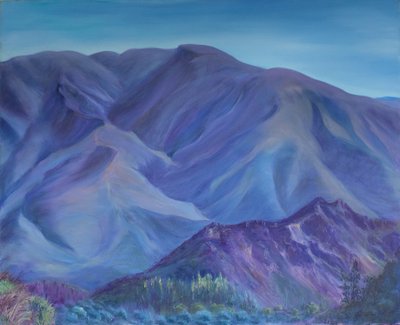 Mavi dağ, Endülüs, 2001 (tuval üzerine yağlıboya) by Antonia Myatt