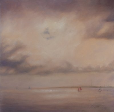 Tekne ailesi, 2014 (tuval üzerine yağlıboya) by Antonia Myatt