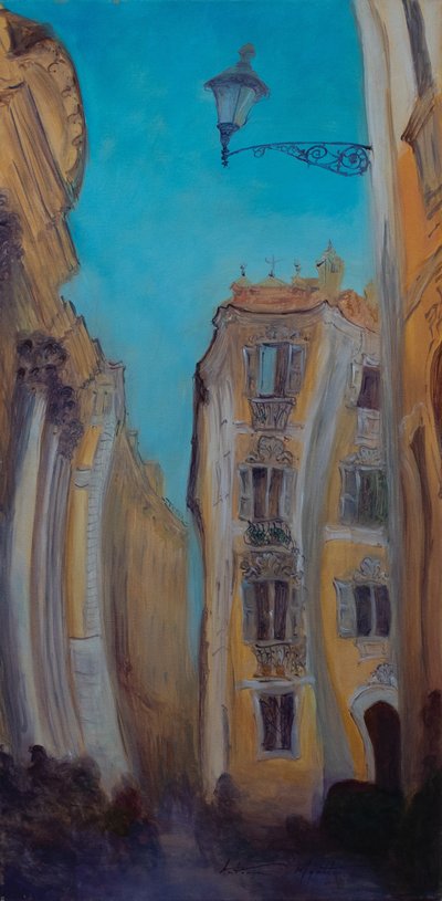 Çeşmeyi Ararken, İtalya, 2015 (tuval üzerine yağlıboya) by Antonia Myatt
