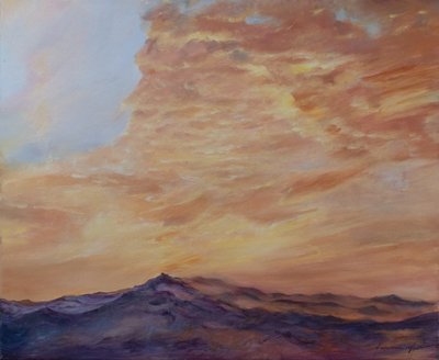 Orta Atlantik, 2009 (tuval üzerine yağlıboya) by Antonia Myatt