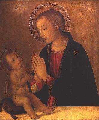 Çocuğa tapan Madonna by Antoniazzo (workshop of) Romano