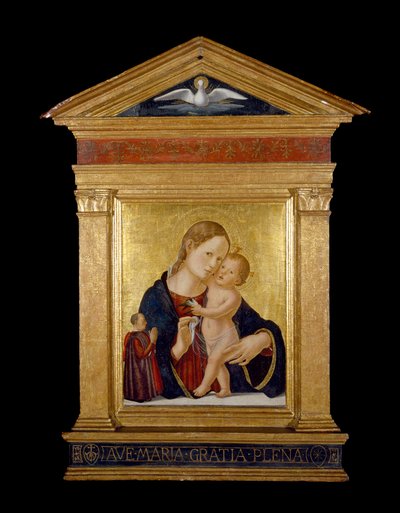 Donörlü Bakire ve Çocuk, c.1480 (panelde tempera ve altın varak) by Antoniazzo Romano