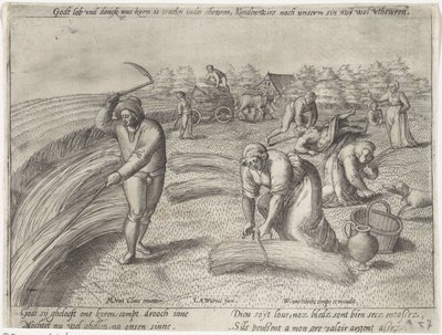 Hasat Büyüyen tahıl (seri başlığı) by Antonie Wierix (II) (possibly)