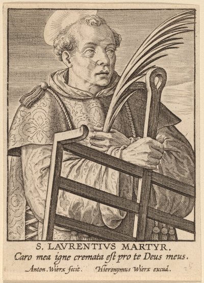 Aziz Lawrence Şehit by Antonie Wierix