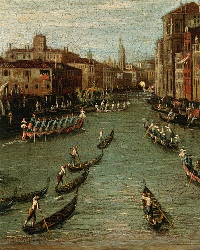 Tarihi Tekne Yarışı: Büyük Kanal Üzerindeki Gondollar by Antonio (studio of) Canaletto