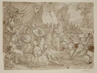 Manna toplanması by Antonio Aliense