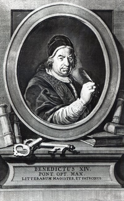 Papa Benedict XIV (gravür) by Antonio Baratti